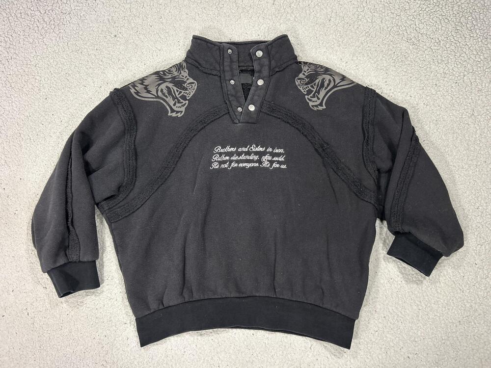 Darc Sport SHE Sweatshirt Womens Small Black Wolf Henley Limited 248 Of 500